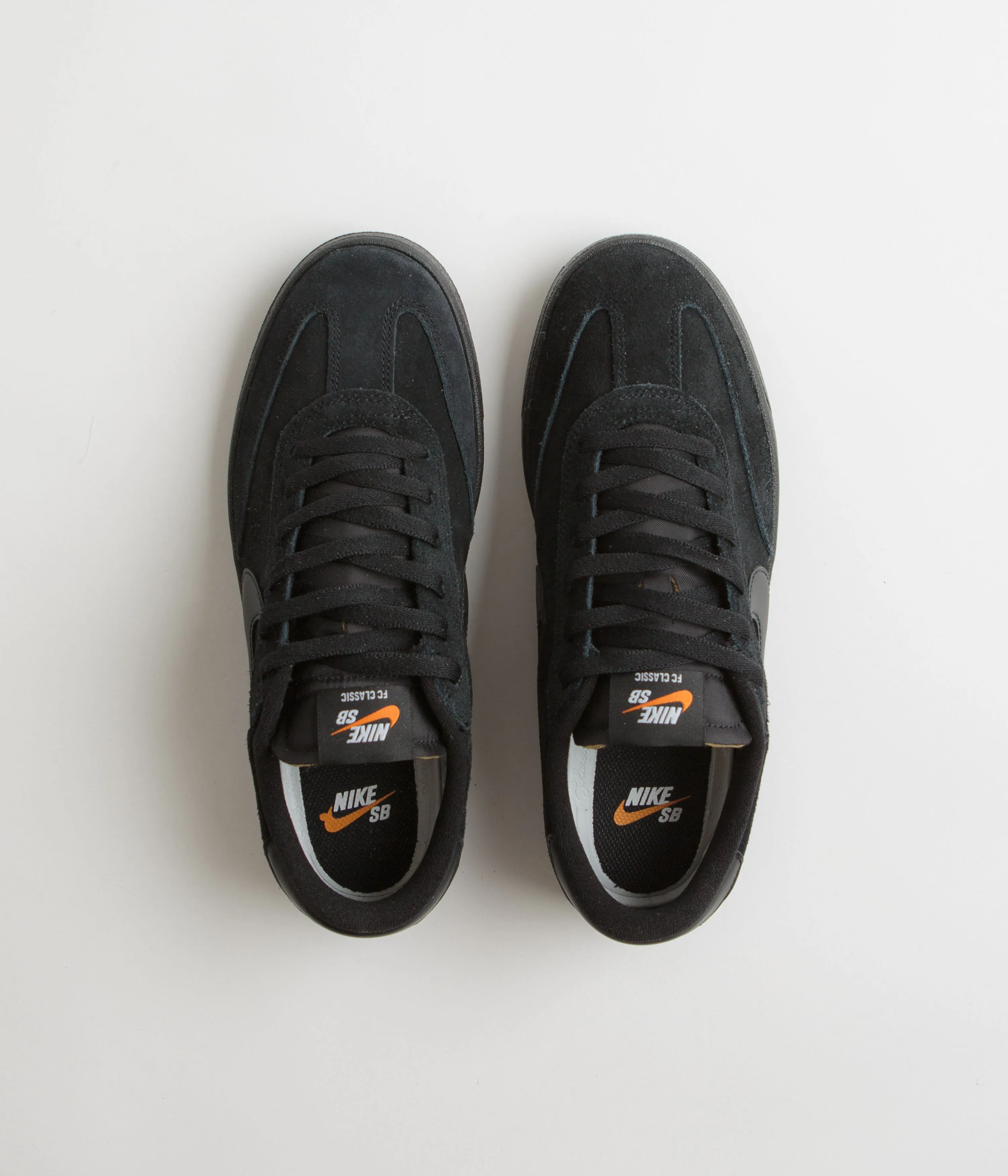 Nike SB FC Classic Shoes - Black / Black - Black - Vivid Orange