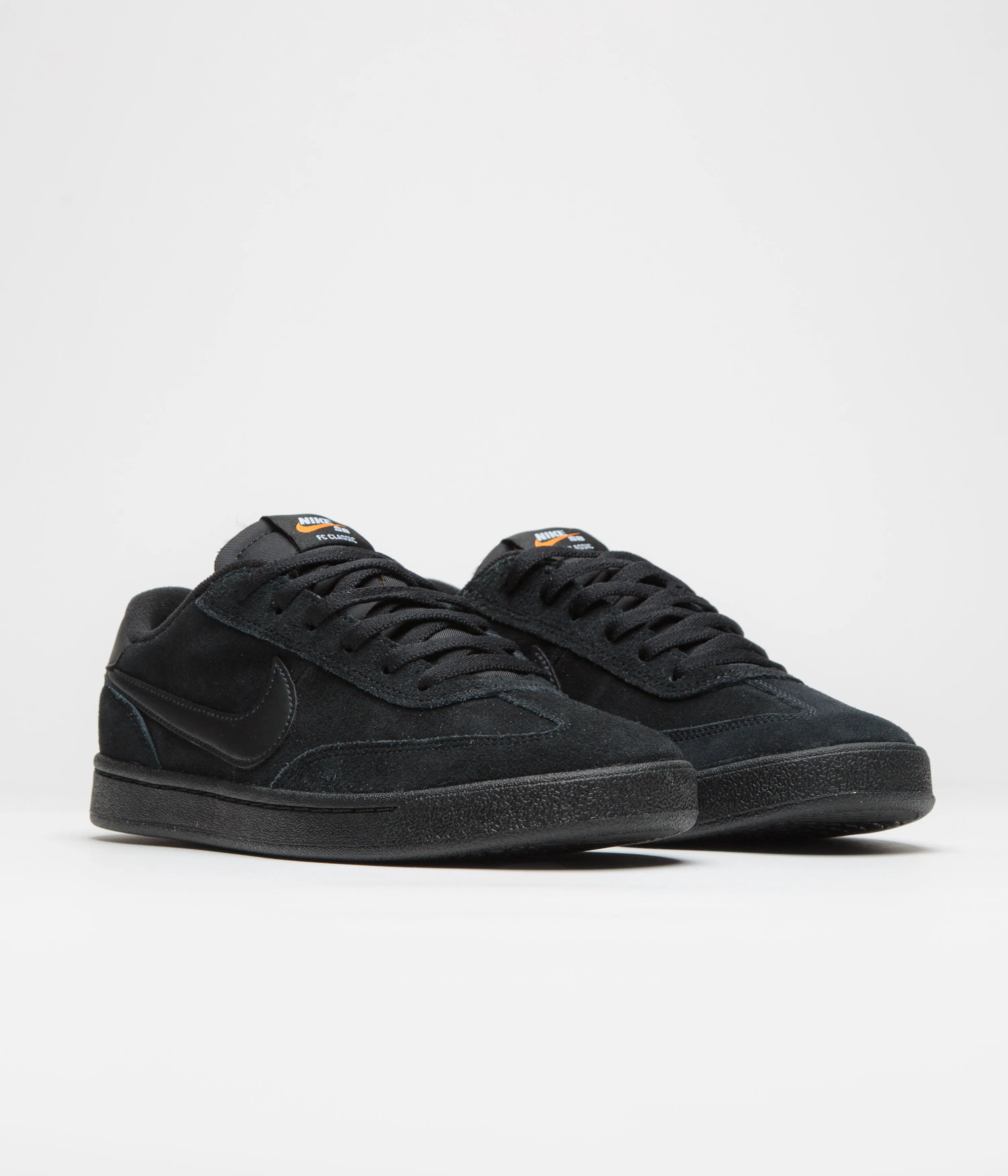 Nike SB FC Classic Shoes - Black / Black - Black - Vivid Orange