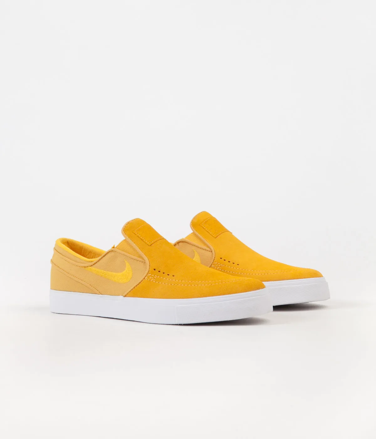 Nike SB Stefan Janoski Slip On Shoes - Yellow Ochre / Yellow Ochre - White