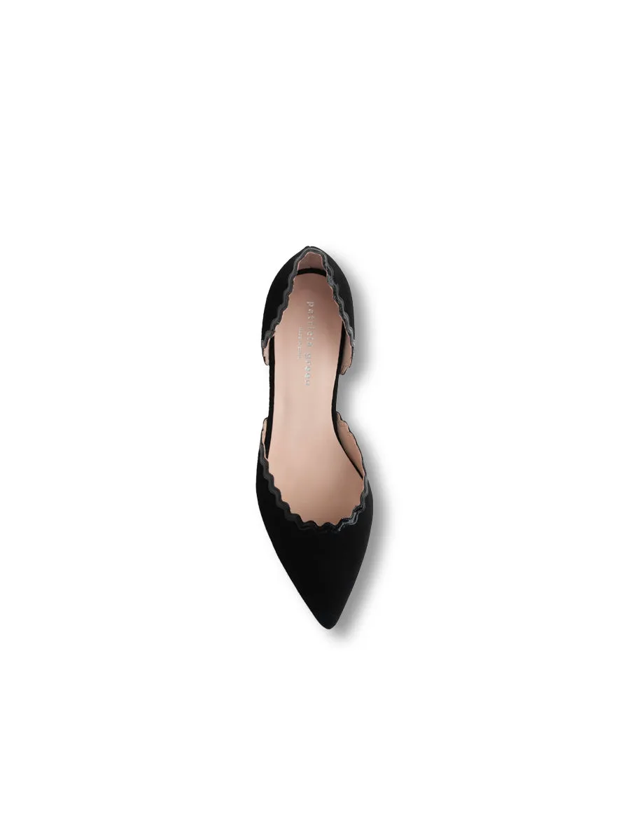 Olivia Scalloped d'Orsay Kitten Heel