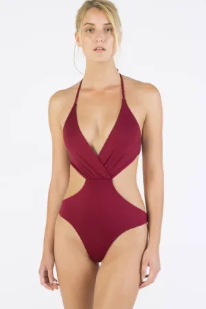 Paolita Solids Bordeaux Priscilla Reversible One Piece