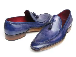 Paul Parkman Blue & Purple Tassel Loafer