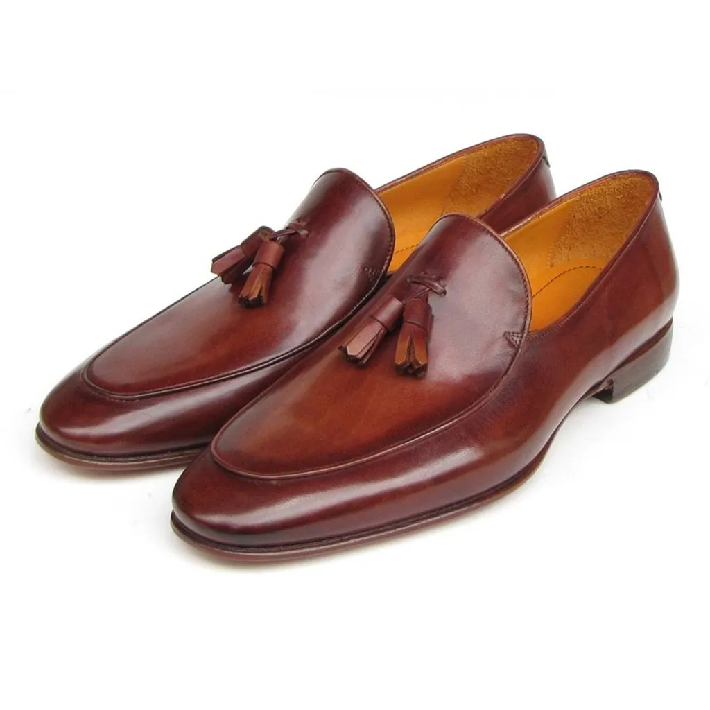 Paul Parkman Men's Tassel Loafer Brown Leather (ID#049-BRW)