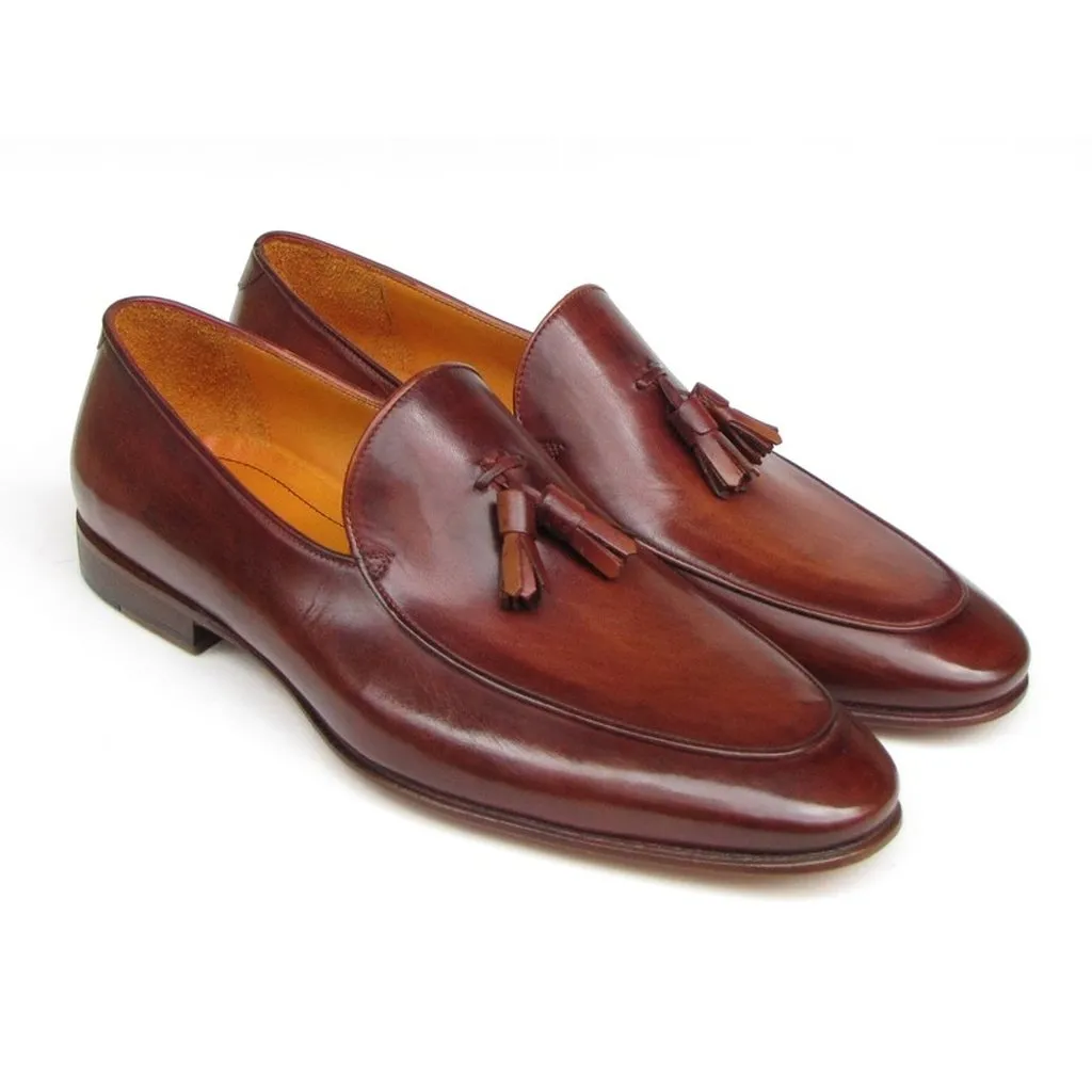 Paul Parkman Men's Tassel Loafer Brown Leather (ID#049-BRW)