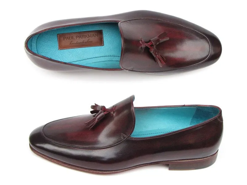 Paul Parkman Tassel Black & Purple Loafers