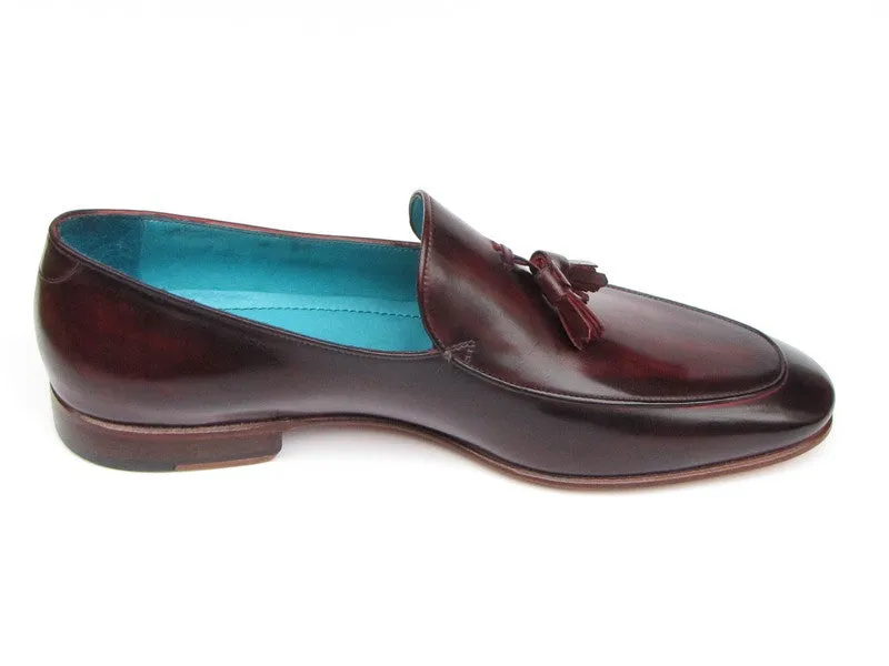 Paul Parkman Tassel Black & Purple Loafers