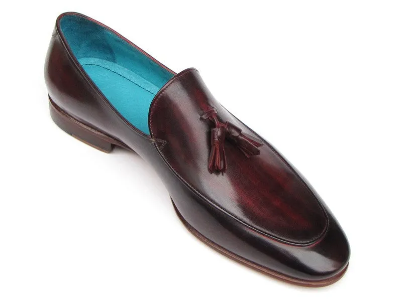 Paul Parkman Tassel Black & Purple Loafers