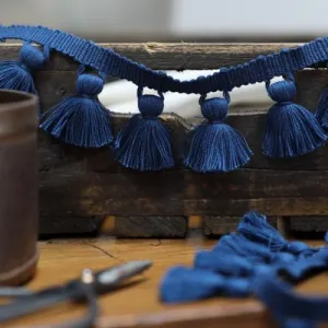 Peacock Blue Tassel Fringe Trimming