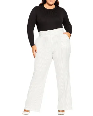 Penelope Pant | IVORY PINSTRIPE