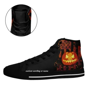 Personalized Halloween Shoes, Canvas High Top Sneakers with customize Colorful graphic for Adult, Children, KWH-7218-23023001