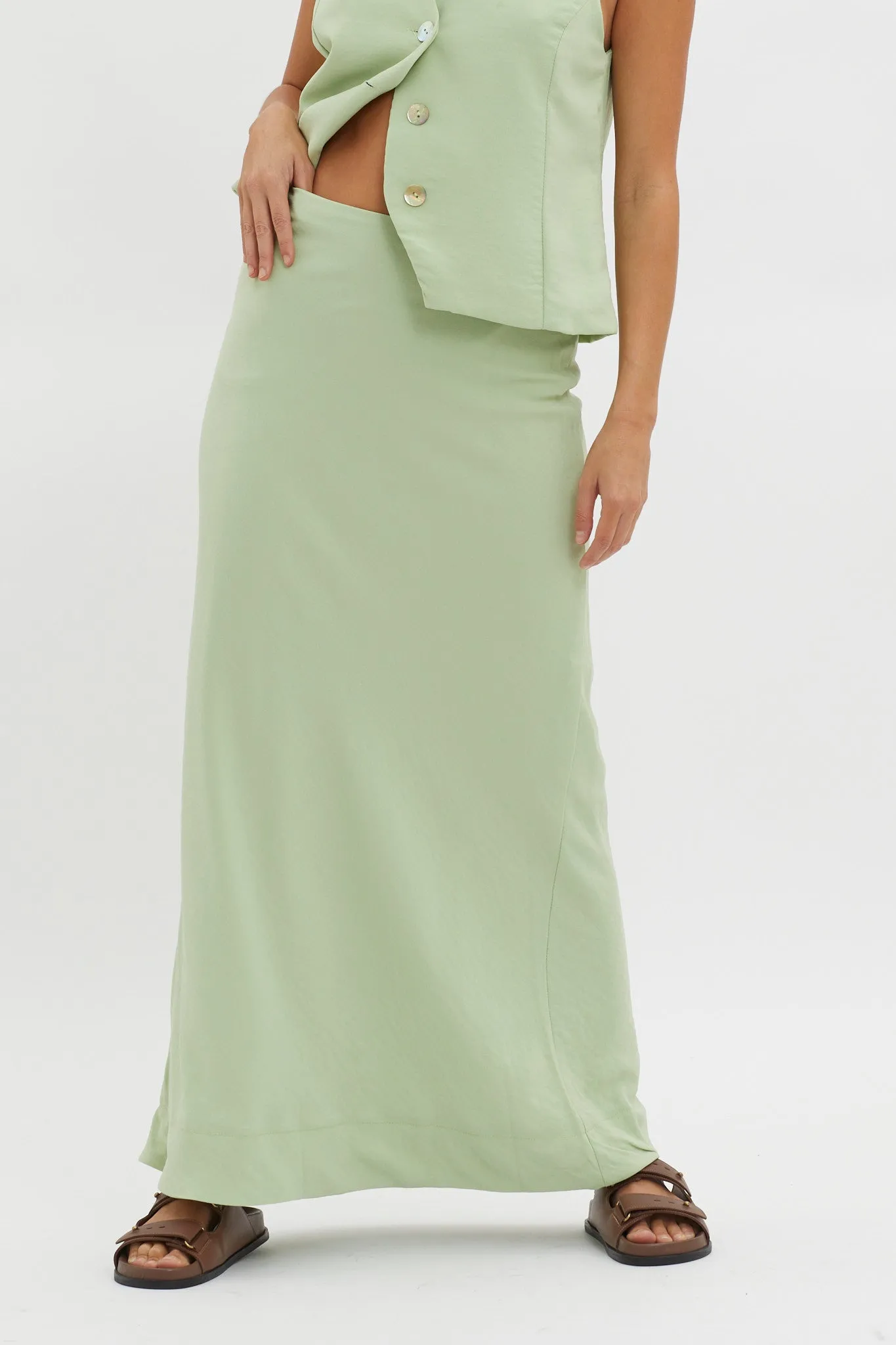 Philomena Midi Skirt Sage