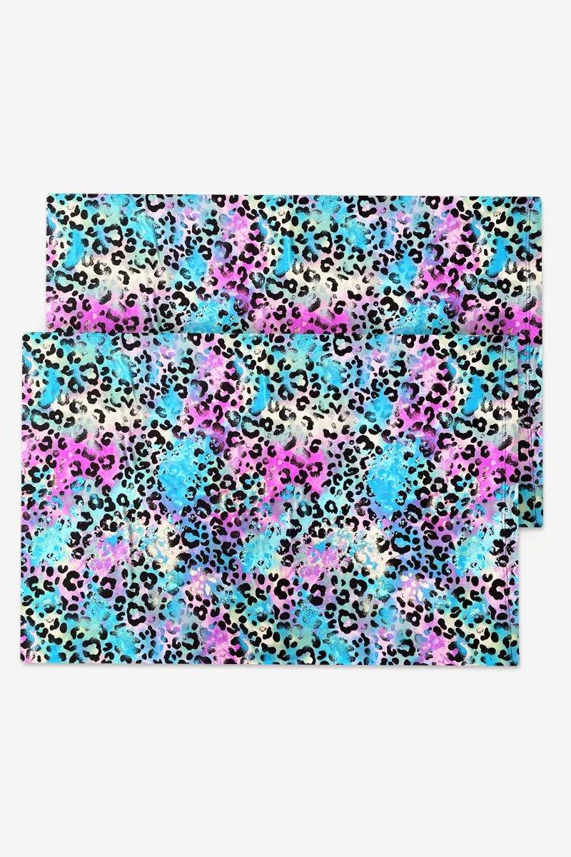 Pillowcases - Orchid Spray Paint Leopard