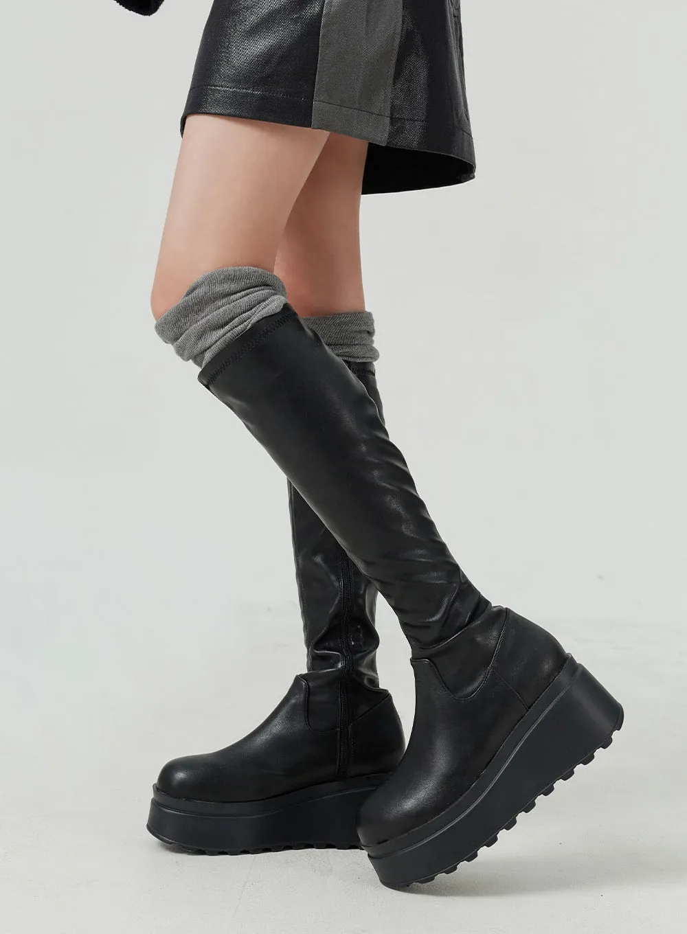 Platform Knee High Boots BM322