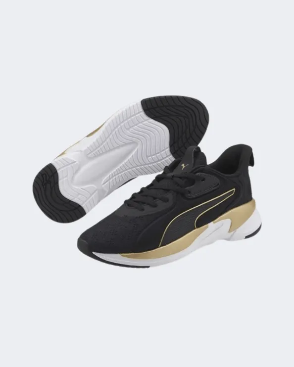 Puma Softride Premier Metallic Women Running Shoes Black/Gold