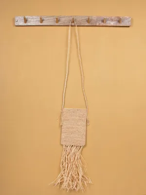 Raffia Tassel Bag, Medium (Sample)