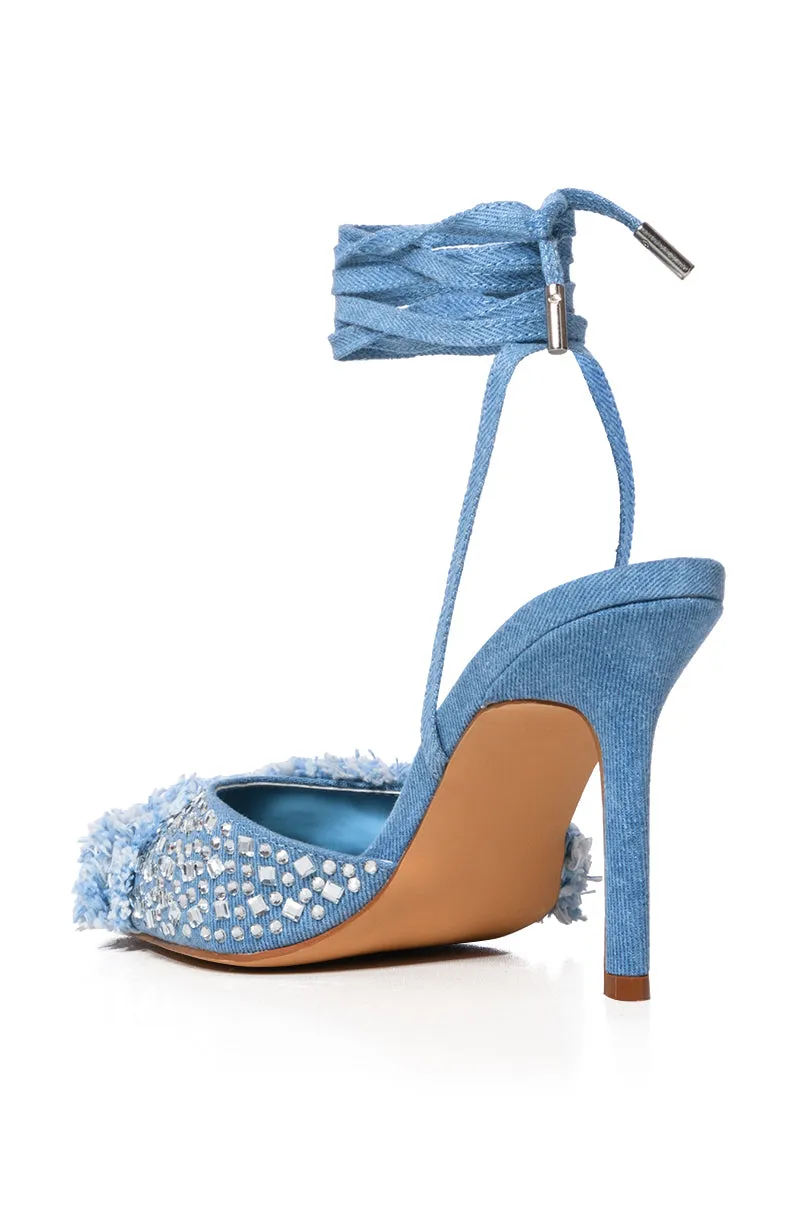 RAINI-DENIM STILETTO PUMP