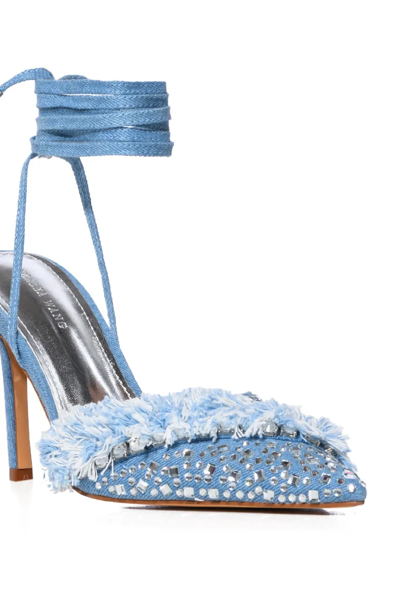 RAINI-DENIM STILETTO PUMP