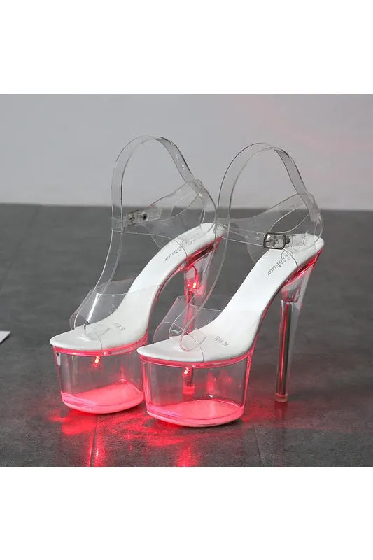 RED LED HIGH HEELS