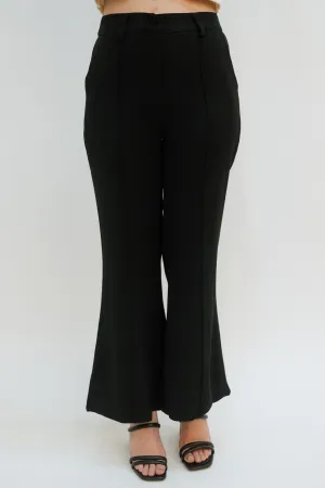 Rhea Black Flare Trouser