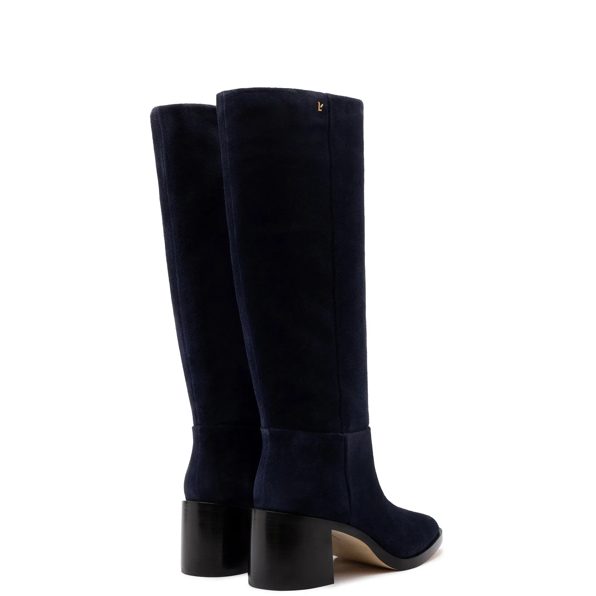 Ricky Boot In Dress Blue Suede by Larroudé