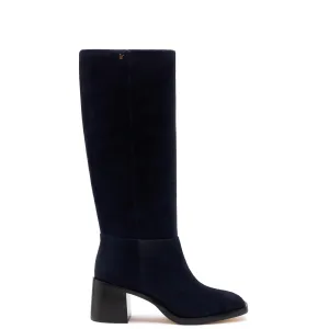 Ricky Boot In Dress Blue Suede by Larroudé