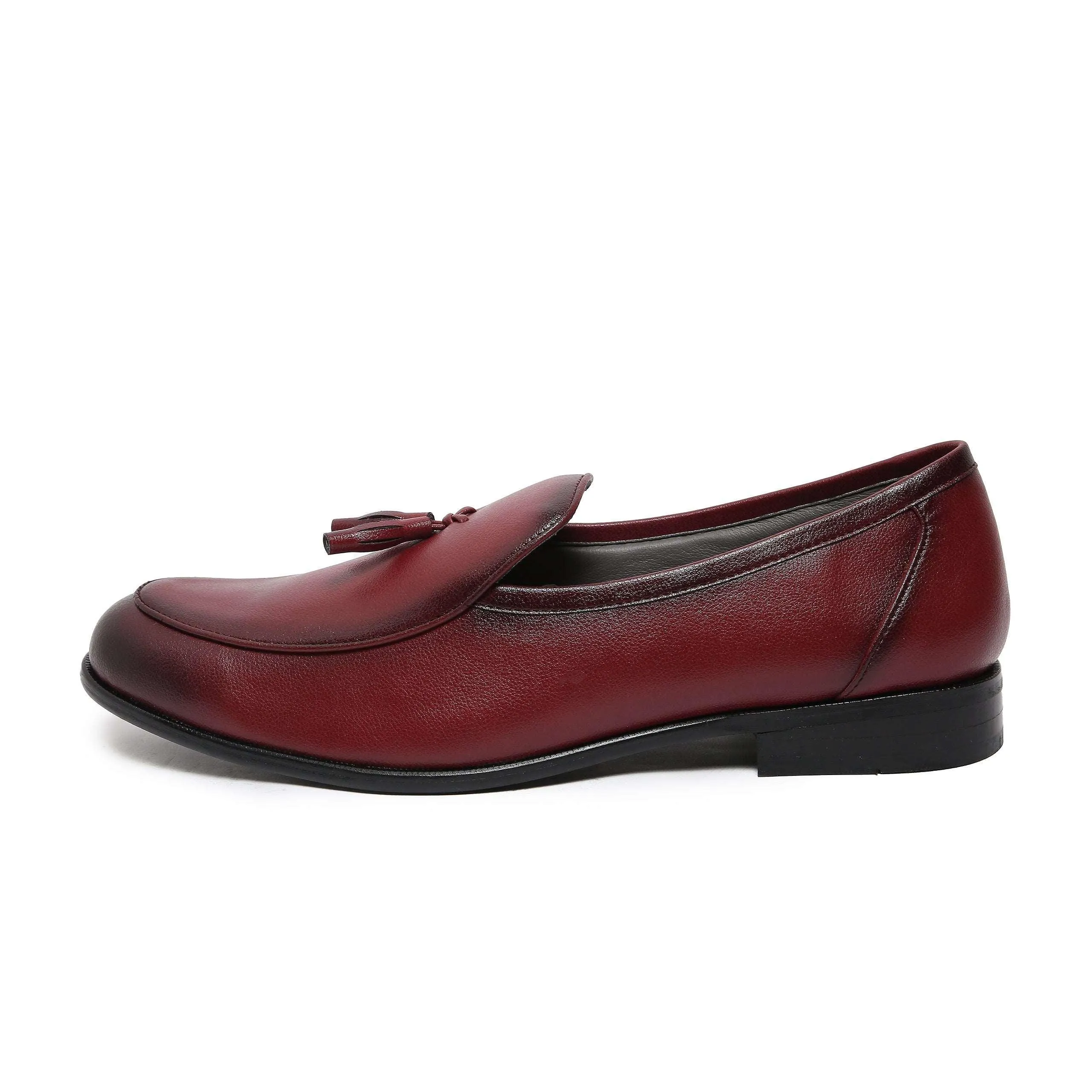 RICO - MAROON DUAL TONE TASSEL SLIP-ON