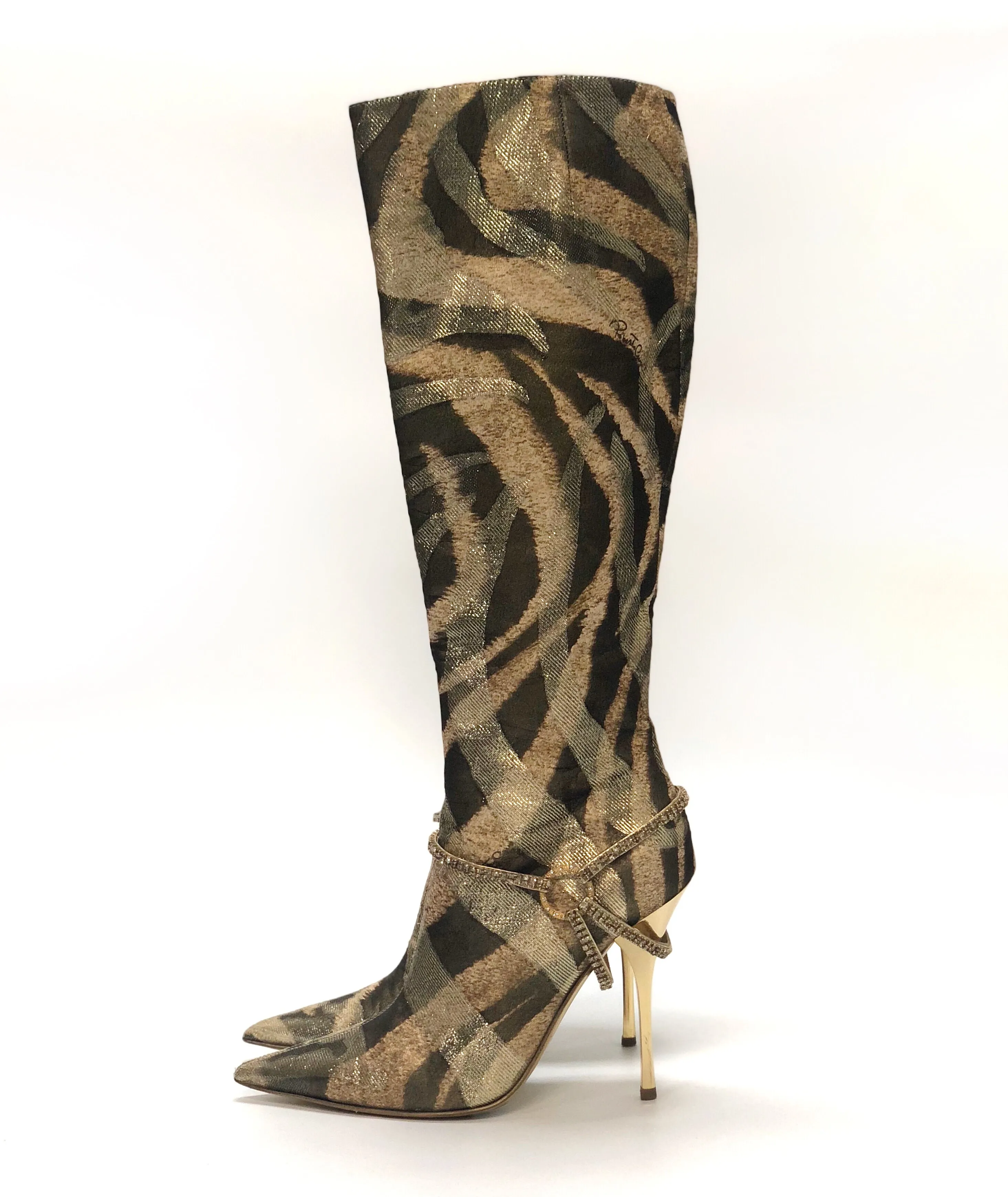 Roberto Cavalli Metallic Stirrup Boots