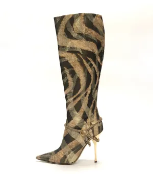 Roberto Cavalli Metallic Stirrup Boots