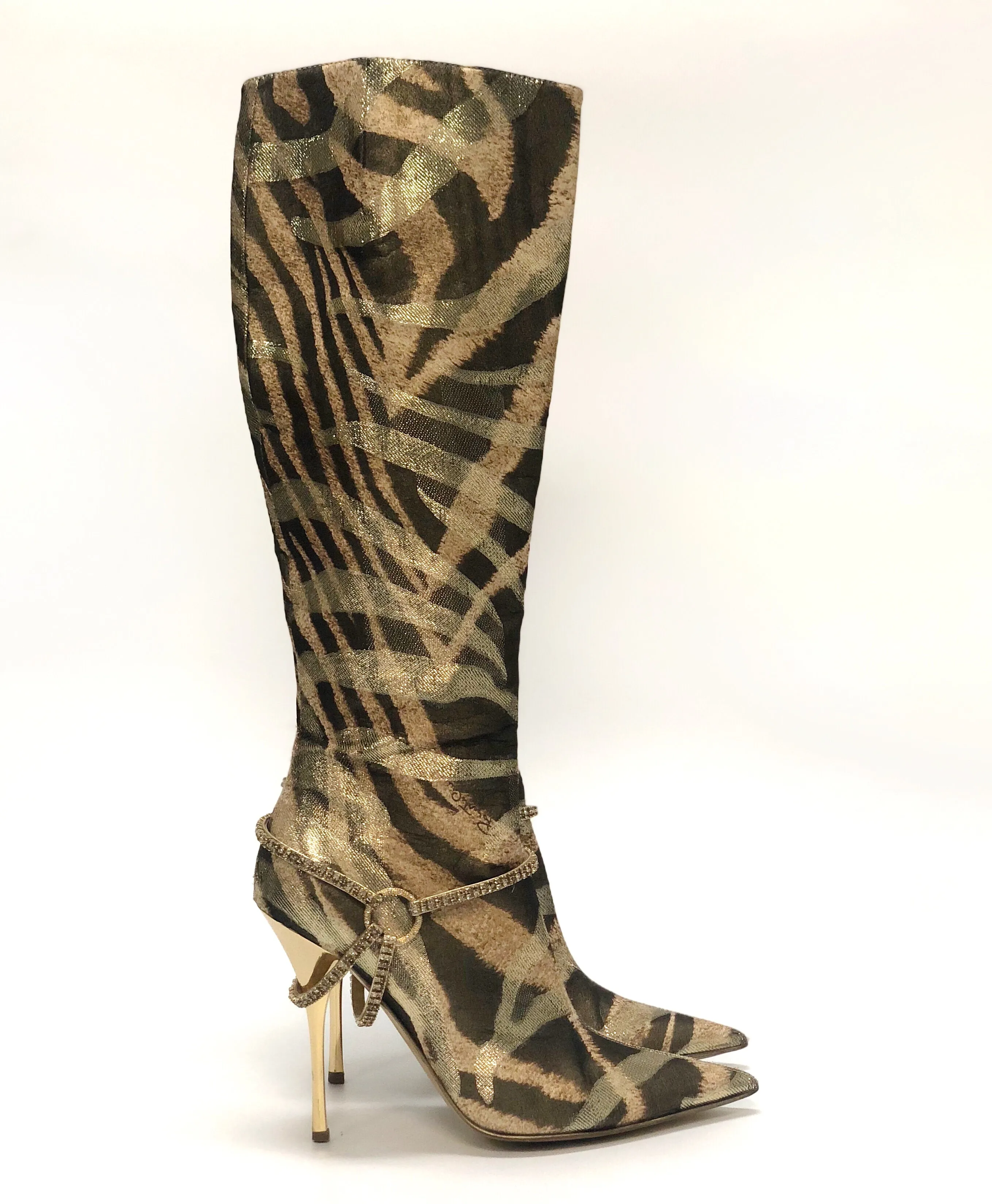 Roberto Cavalli Metallic Stirrup Boots