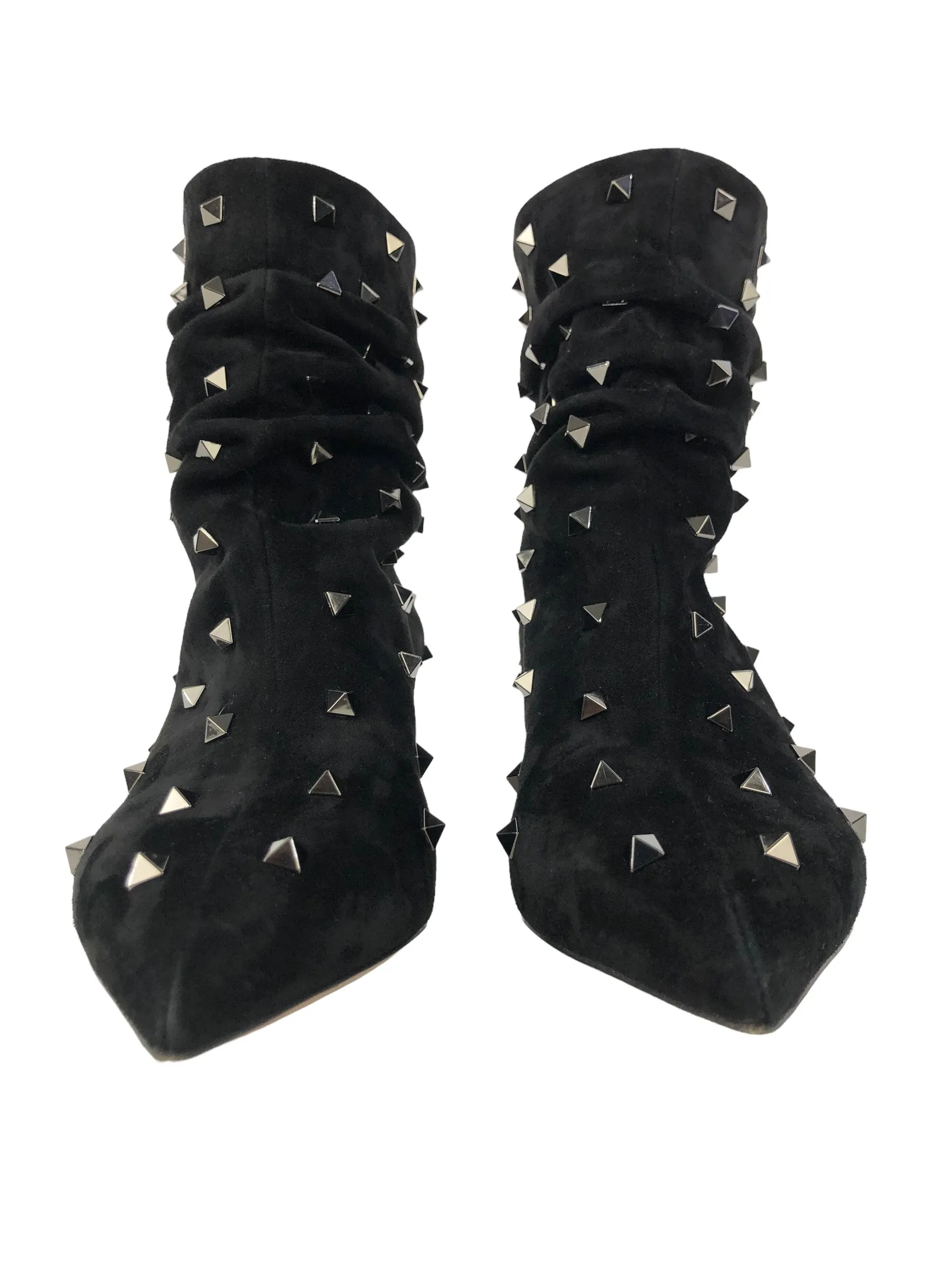 Rockstud Accents Suede Ankle Boots | Size US 9 - IT 40