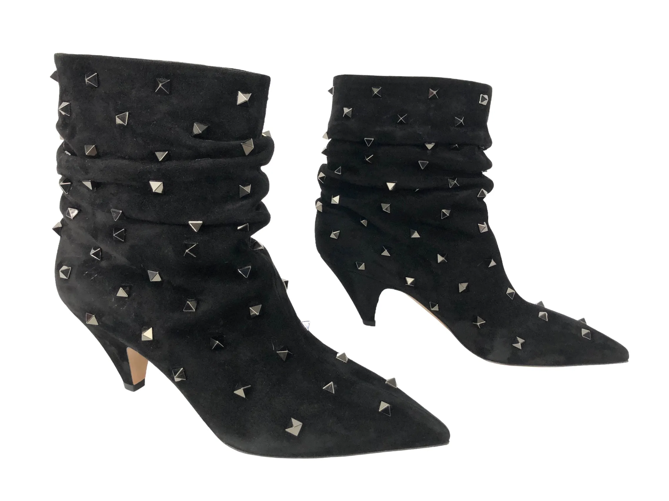 Rockstud Accents Suede Ankle Boots | Size US 9 - IT 40