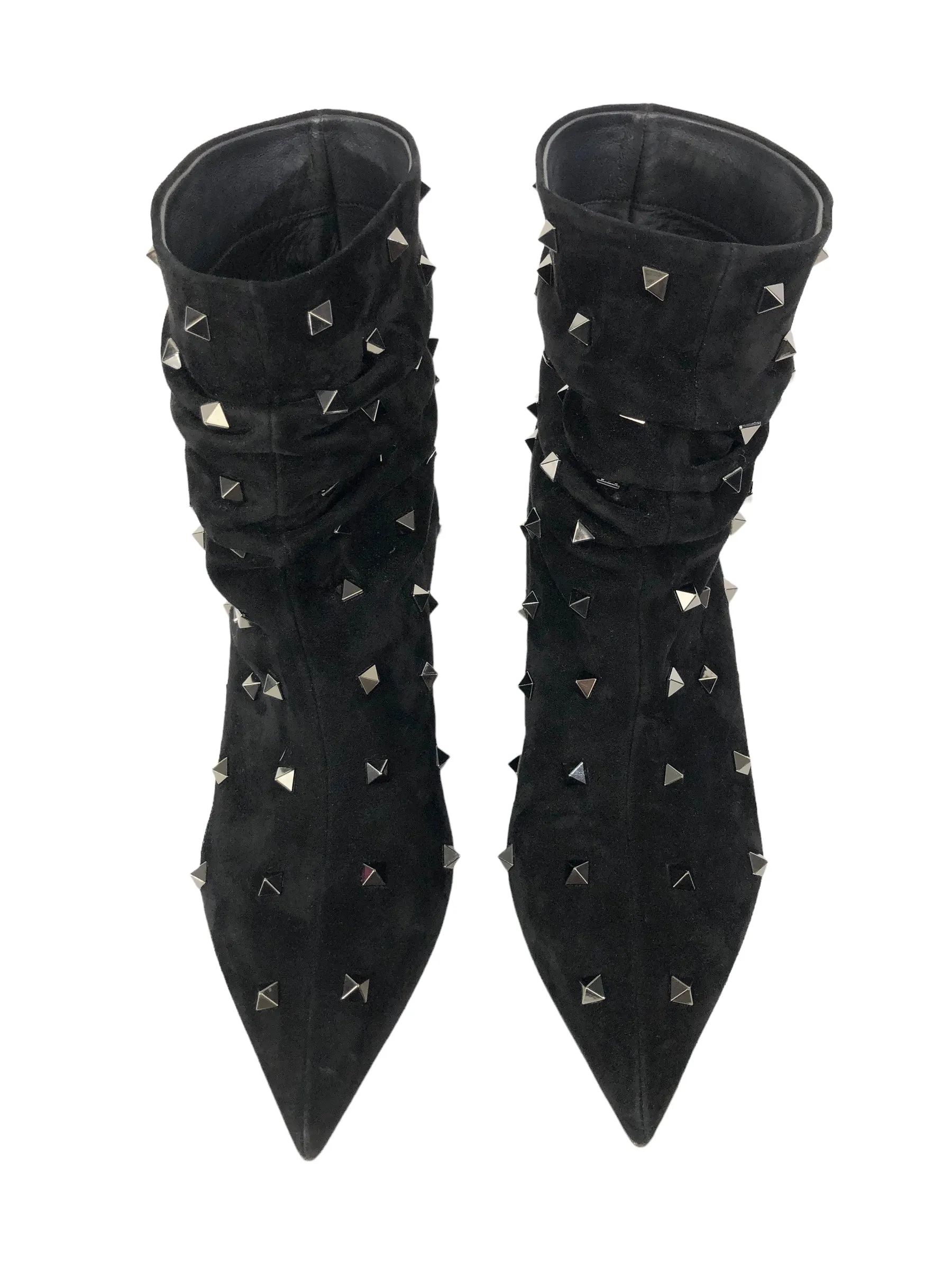 Rockstud Accents Suede Ankle Boots | Size US 9 - IT 40