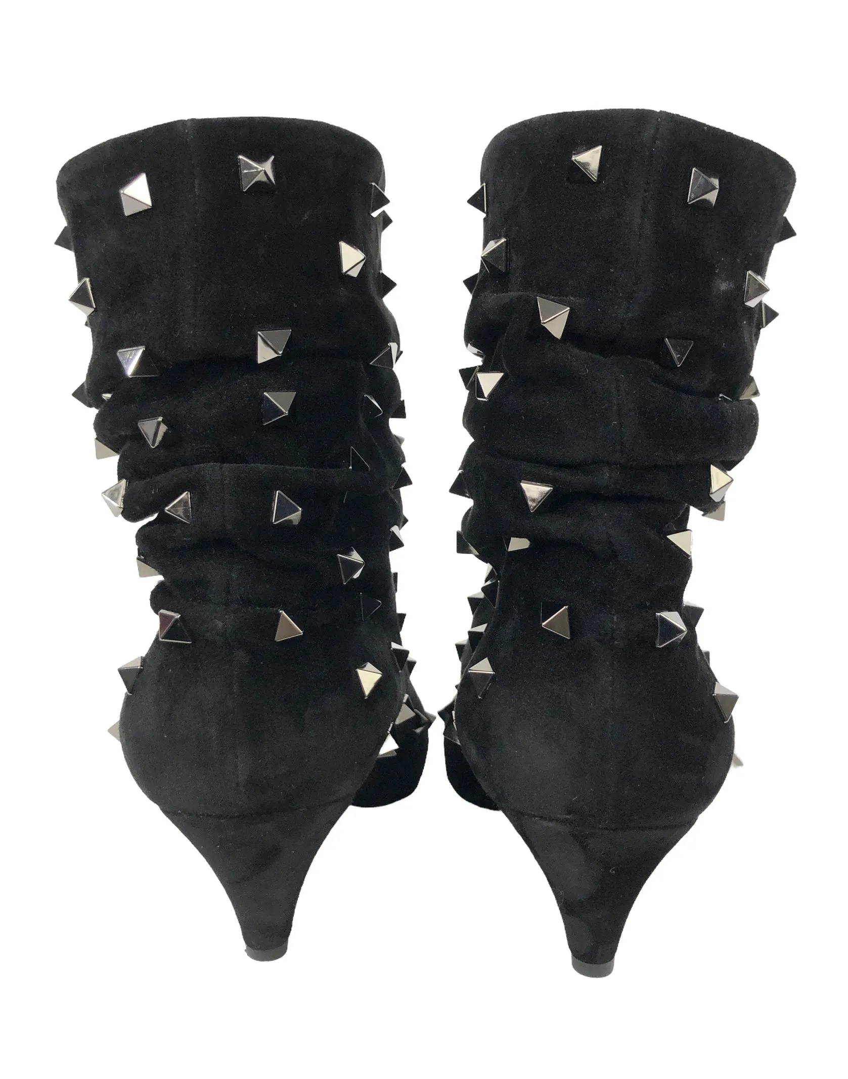 Rockstud Accents Suede Ankle Boots | Size US 9 - IT 40