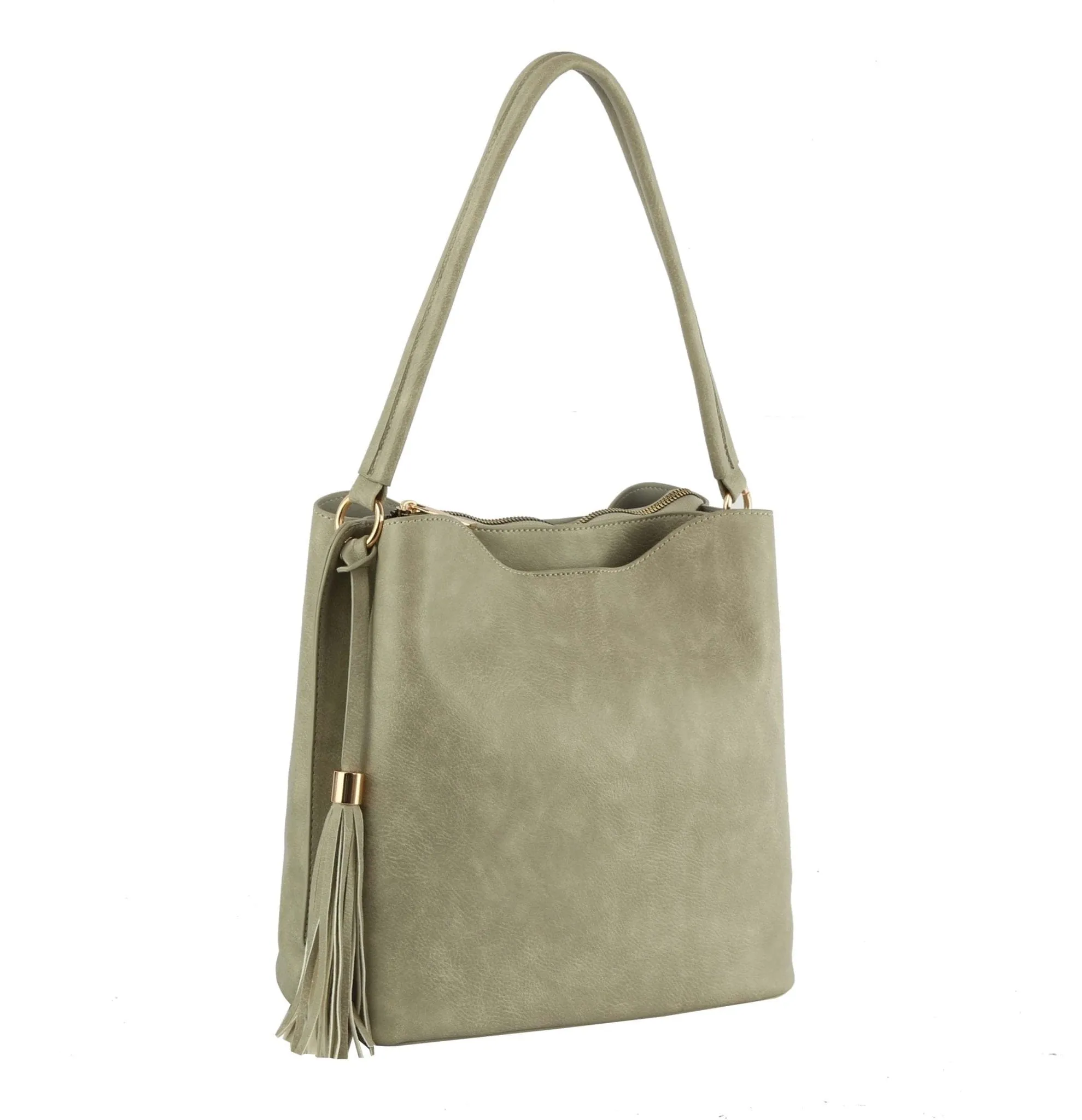 S0542 Simple HOBO W/ Tassel and Multi Compartments