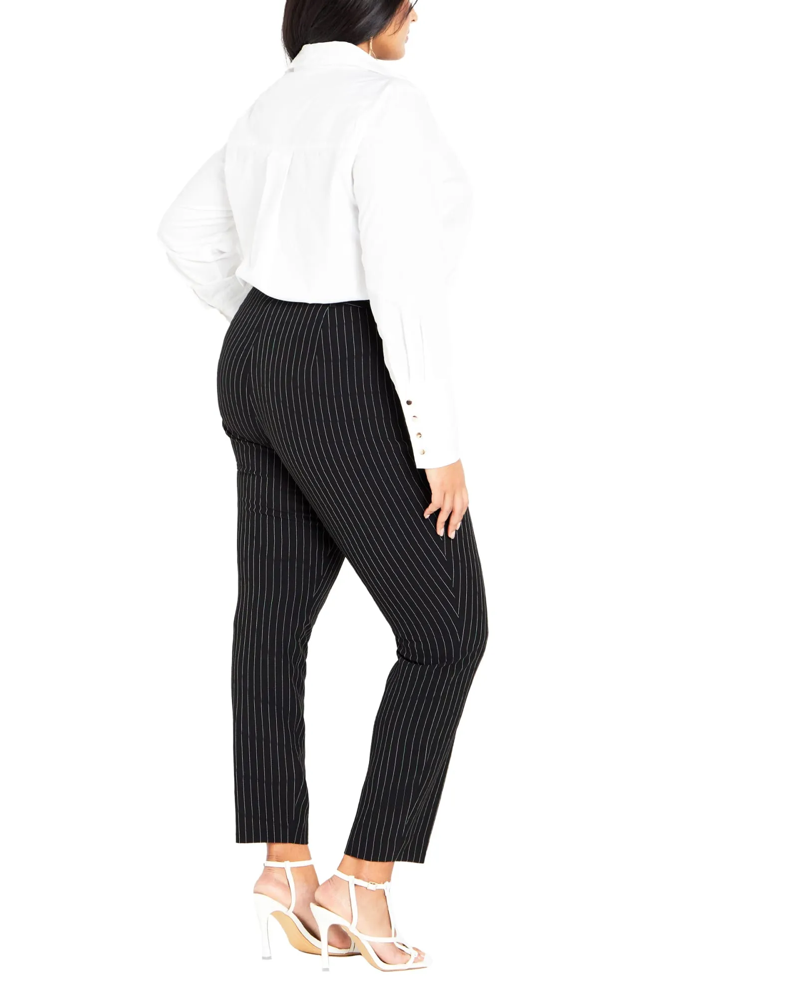 Sabine Stripe Pant | Black Stripe