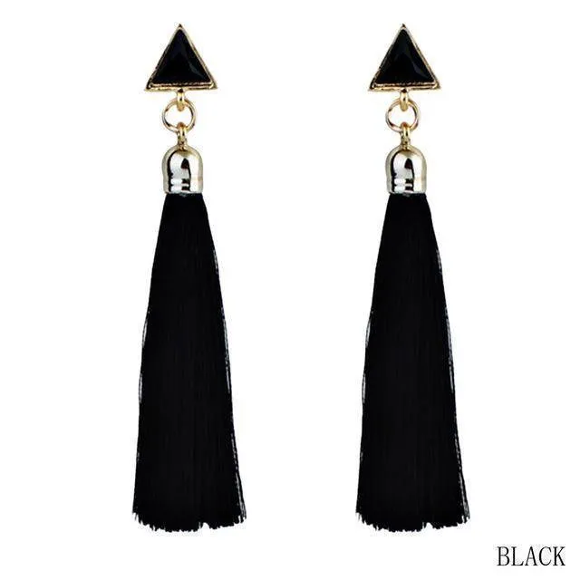 Sale!! Triangle Long Tassel Earrings