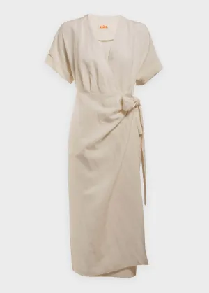 SANNA Wrap Dress - Milk White