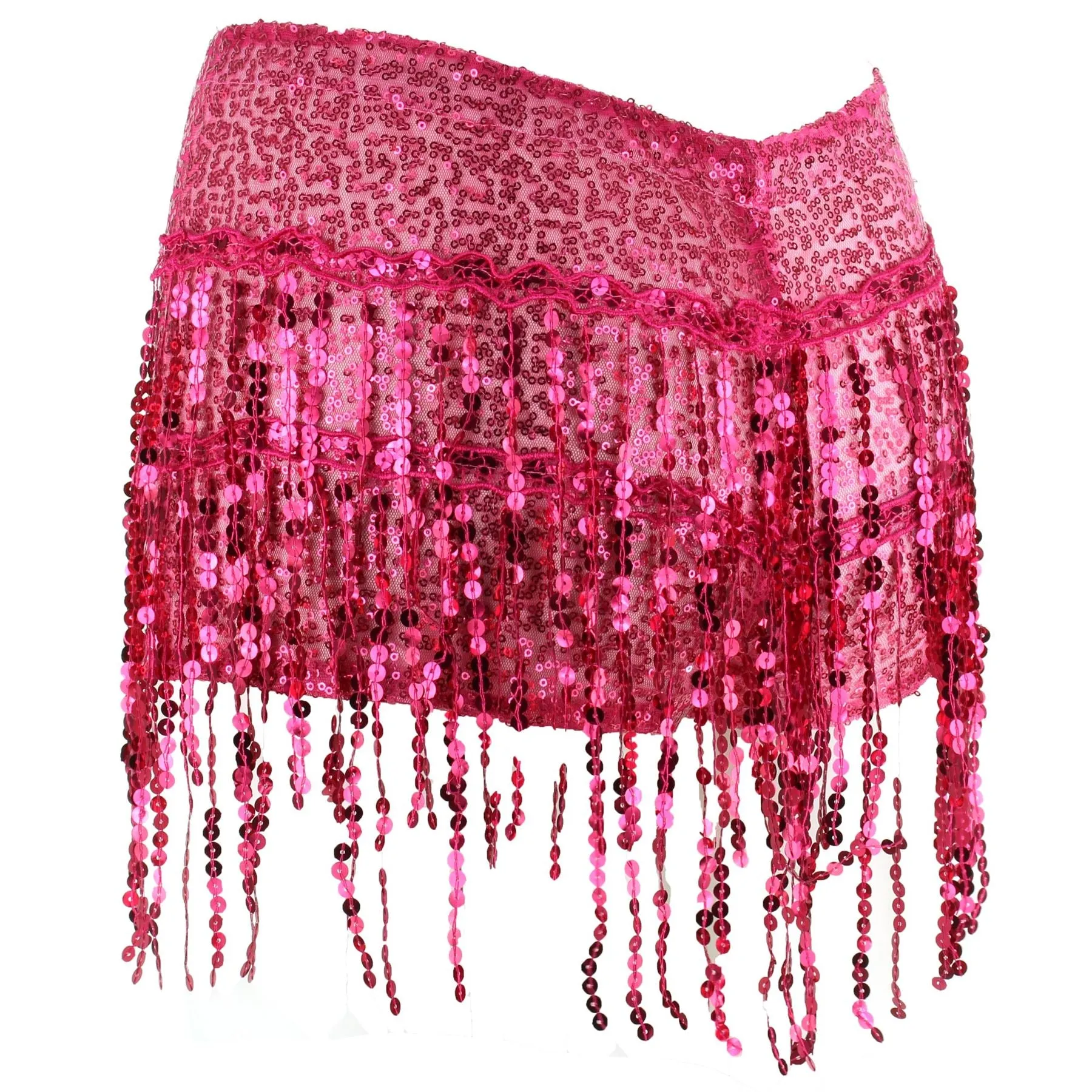 Sequin Tassel Hot Pants - Fuchsia