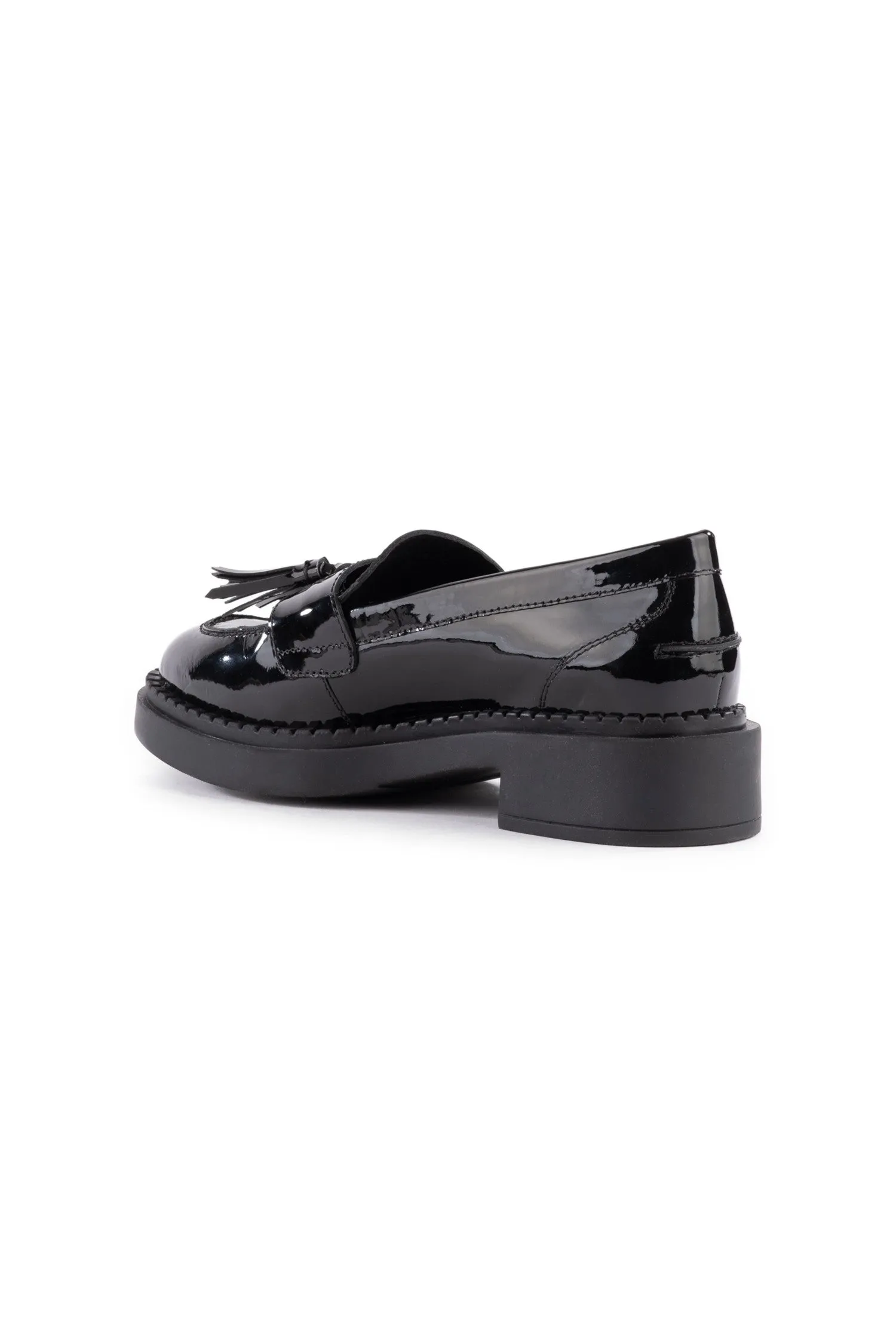 Seychelles Final Call Loafer in Black Patent