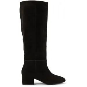 Sophy Suede Knee High Boot - BLACK