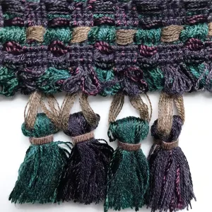 Spa and Plum High Quality Decorative Tassel Trim by the yard