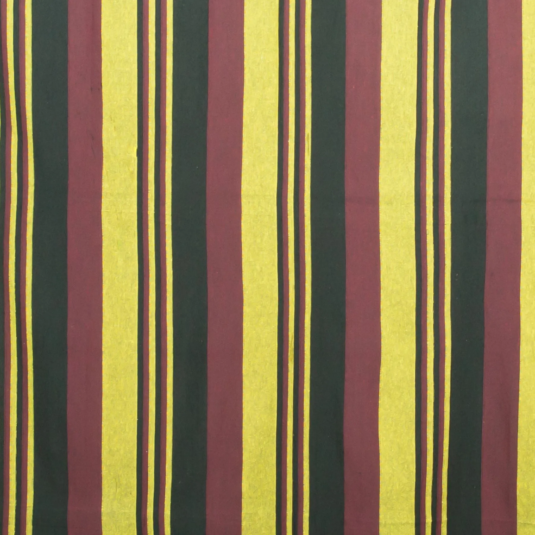 Striped Cotton Blanket With Tassel Edging - Burgundy Gold