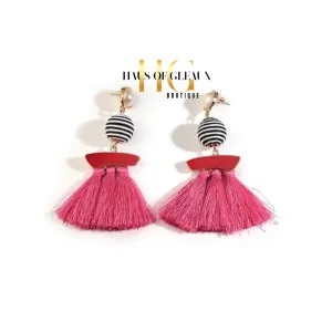 Stripes Tassel Earrings