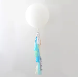 Tassel tail garland for giant balloon -  custom colors and length