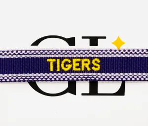 Tigers Purple And Gold Team Tassel Bracelet