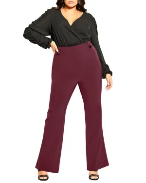 Tina Luxe Pant | Claret