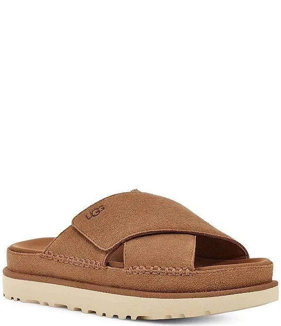 UGG™ Goldenstar Cross Slide Chestnut