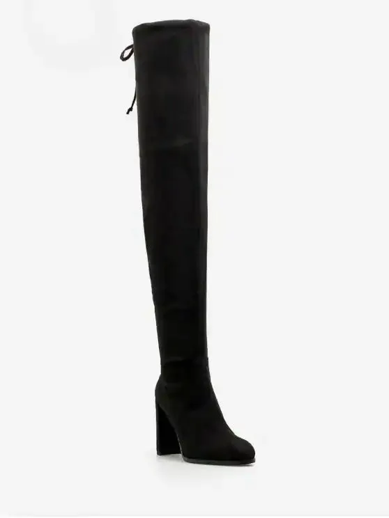 Unique High Heel Drawstring Over The Knee Boots