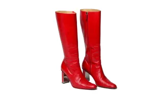 Valentino - Red Knee High Boots - IT 38 1/2