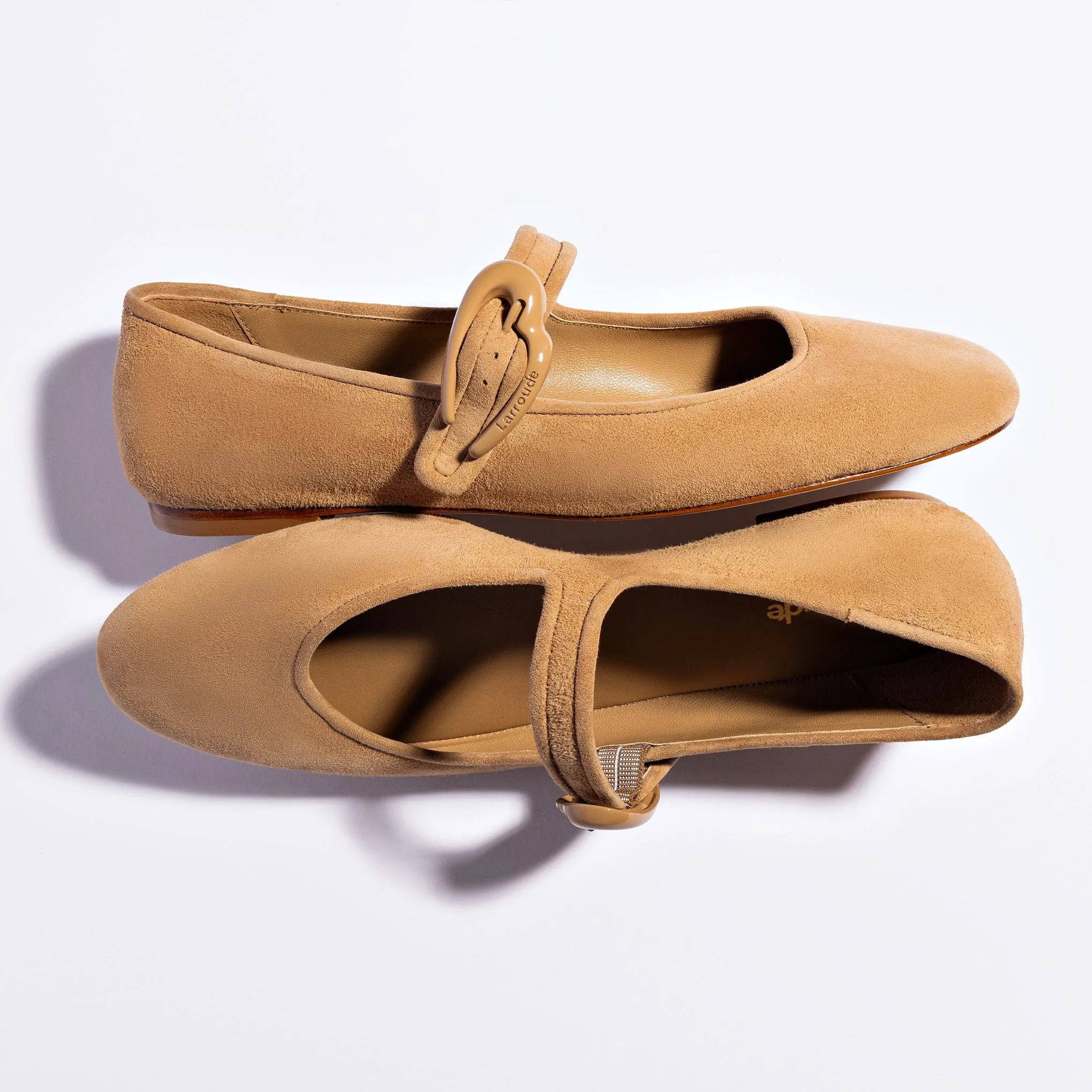 Verona Ballet Flat In Peanut Suede